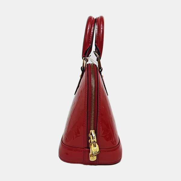 ALMA BB Monogram Patent Leather Red
