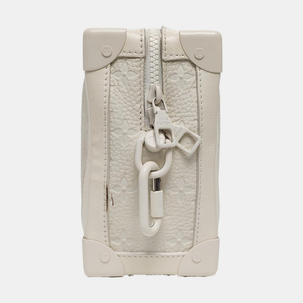 SOFT TRUNK Monogram Calfskin White