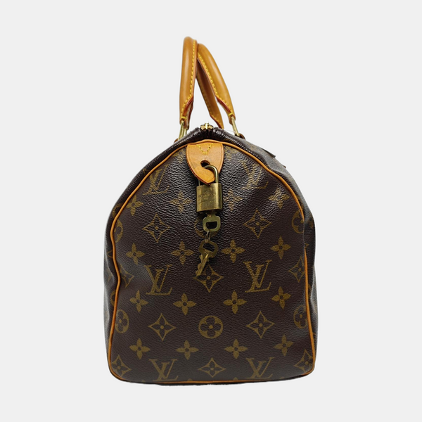 SPEEDY 30 Monogram Coated Canvas Brown