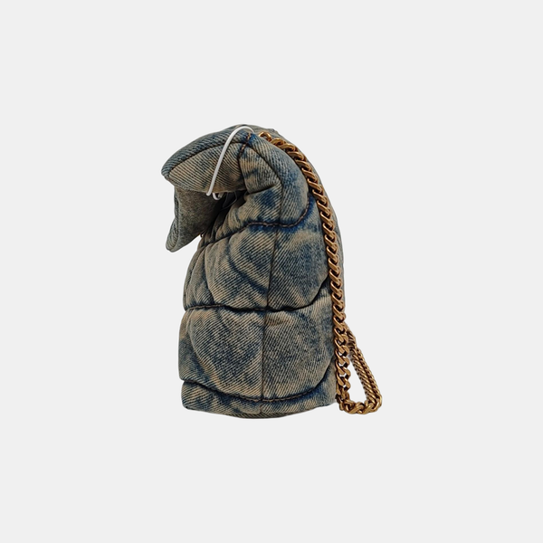 PUFFER Mini Quilted Denim Blue