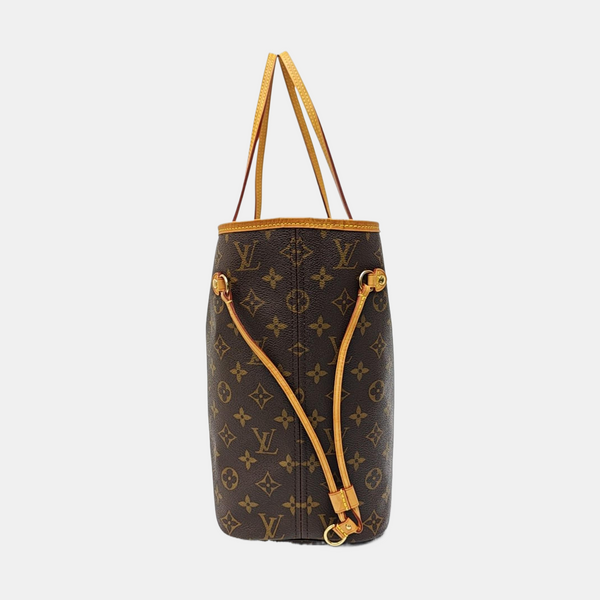 NEVERFULL MM Monogram Coated Canvas Brown