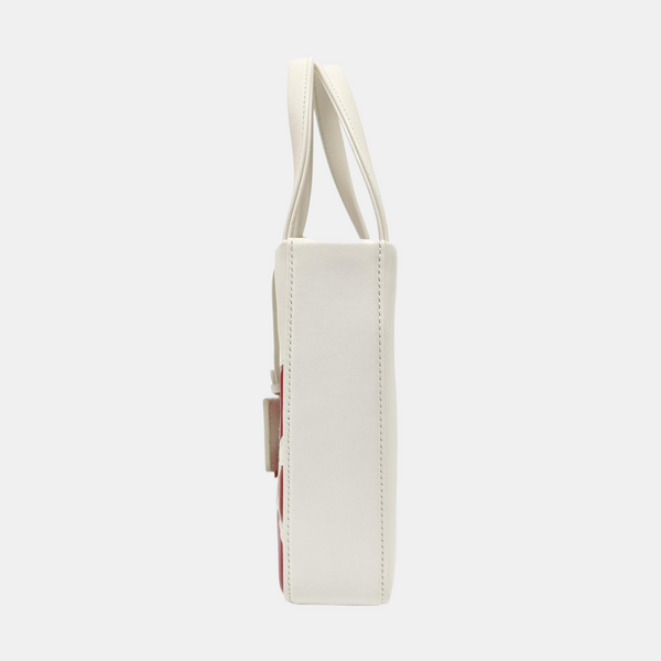 Quilted Calfskin Tote Bag White
