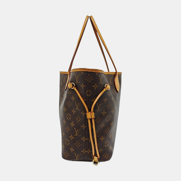Authenticated pre-owned NEVERFULL MM Monogram Coated Canvas Brown - Tote Bag at Looply