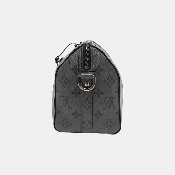 KEEPALL Monogram Coated Canvas Black
