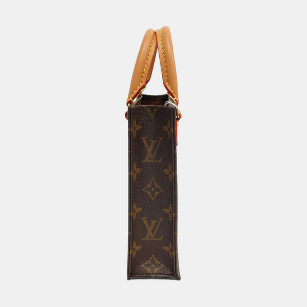 SAC PLAT Mini Monogram Coated Canvas Brown