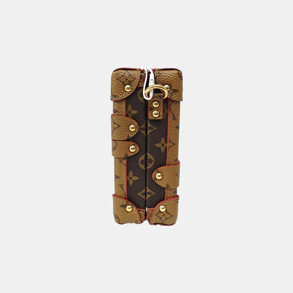 PETITE MALLE Monogram Coated Canvas Brown