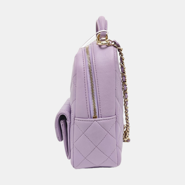 DUMA Mini Quilted Lambskin Purple