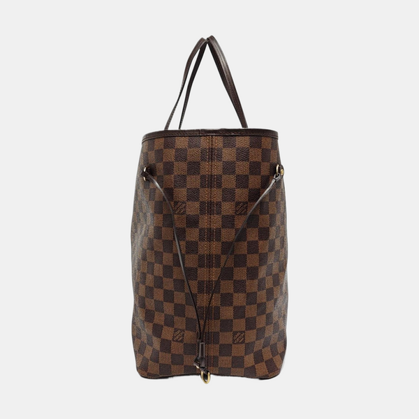 Authenticated pre-owned NEVERFULL GM Damier Ebene Coated Canvas Brown - Tote Bag at Looply