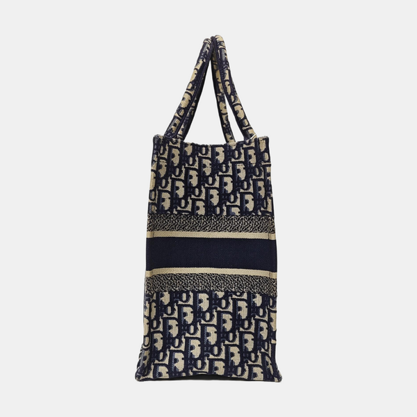 Book Tote Medium Oblique Canvas Blue