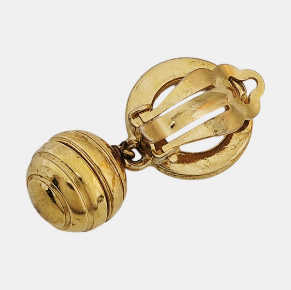 Metal Gold Clip On Earrings