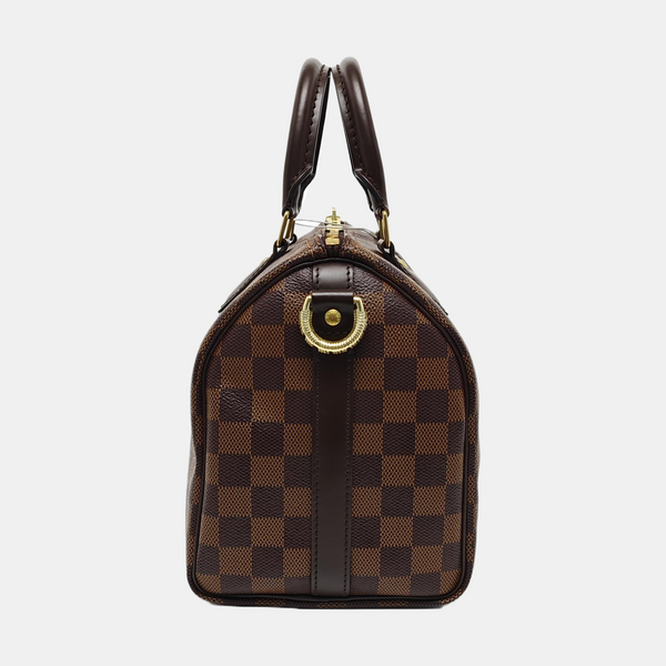 SPEEDY 25 Damier Ebene Coated Canvas Brown