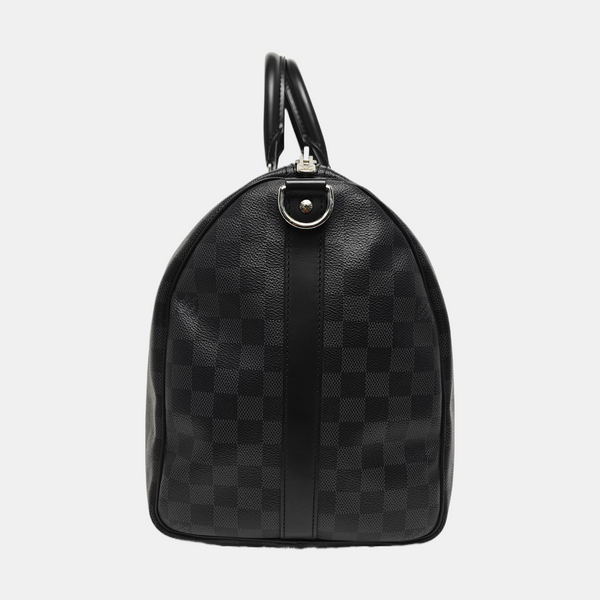 KEEPALL 45 Damier Graphite Coated Canvas Gray