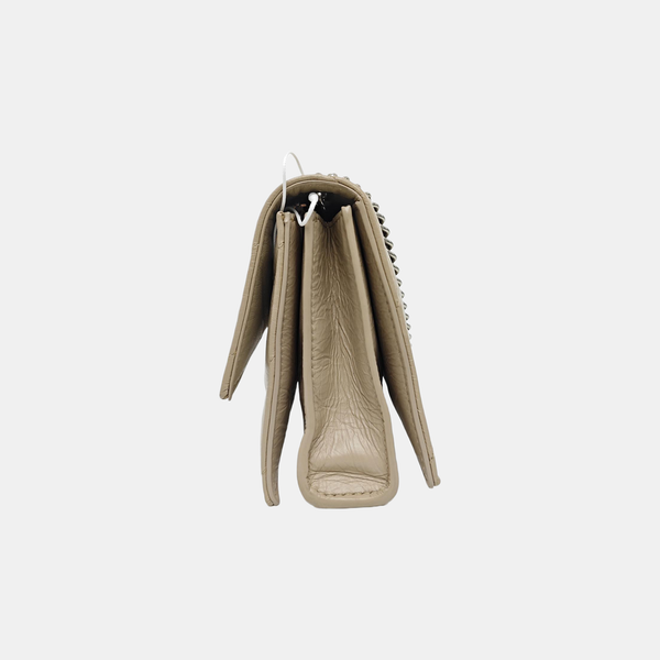 Crush Mini Quilted Calfskin Beige