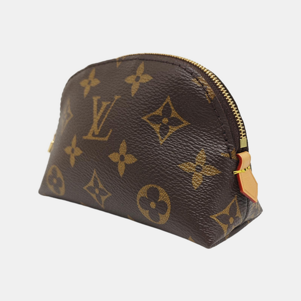 COSMETIC Monogram Coated Canvas Brown