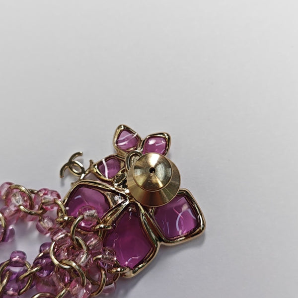 Metal Purple Brooch