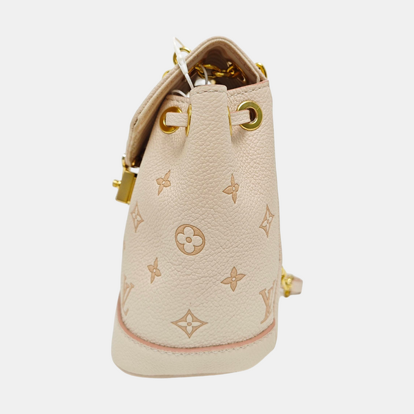 NOÉ Nano Monogram Calfskin Beige