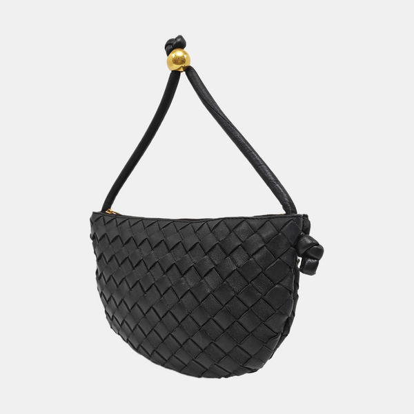 Lambskin Top Handle Bag Black