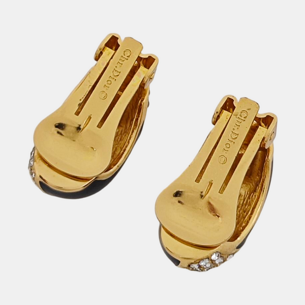 Metal Gold Clip On Earrings