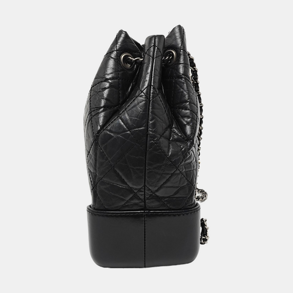 GABRIELLE Small Quilted Calfskin Black