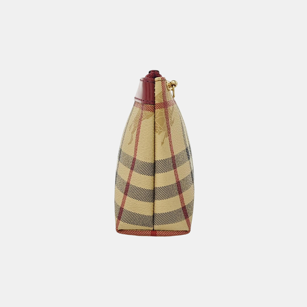 Coated Canvas Top Handle Bag Brown