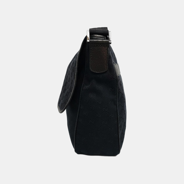 Monogram Fabric Shoulder Bag Blue