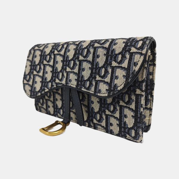 Saddle Mini Oblique Canvas Blue