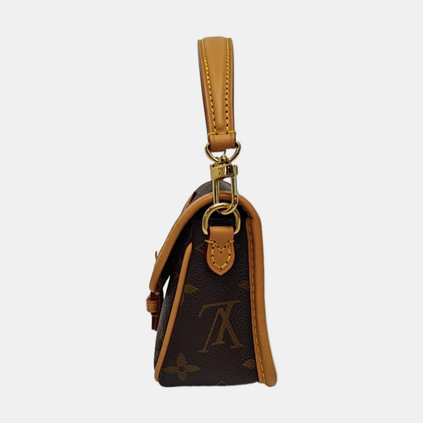 DIANE Nano Monogram Coated Canvas Brown