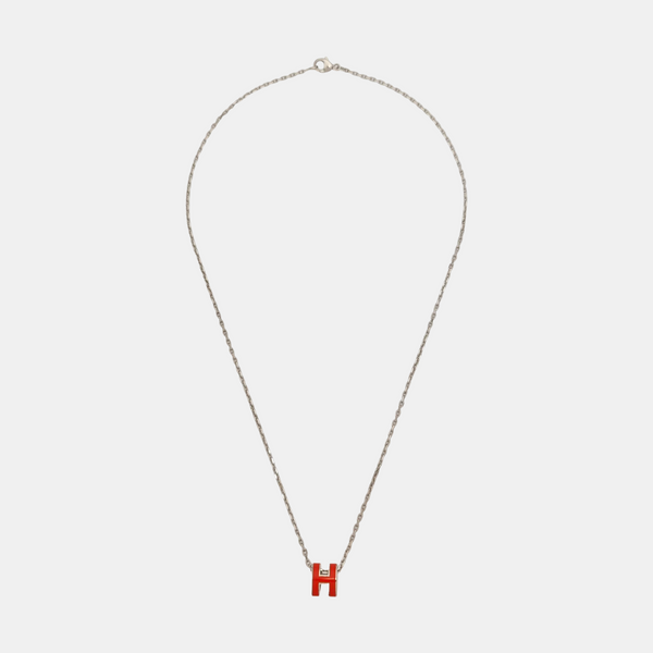 Pop H Metal Silver Necklace