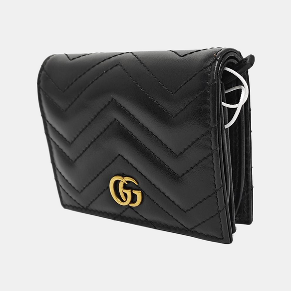 GG Marmont Mini Quilted Calfskin Black Wallet