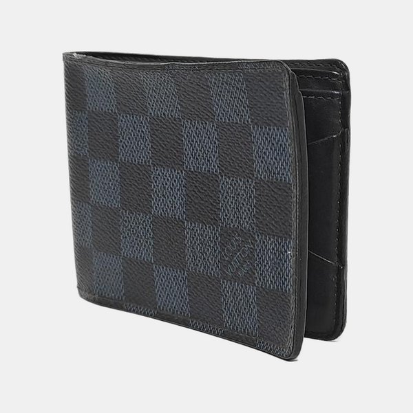 SLENDER Damier Coated Canvas Blue Wallet