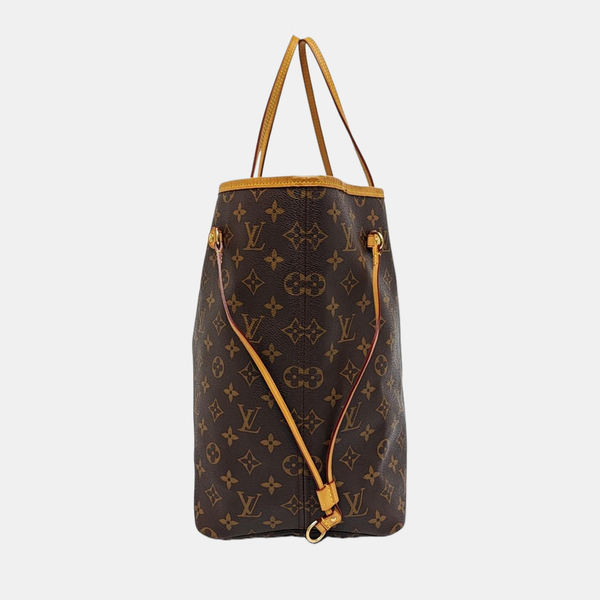 NEVERFULL GM Monogram Coated Canvas Brown