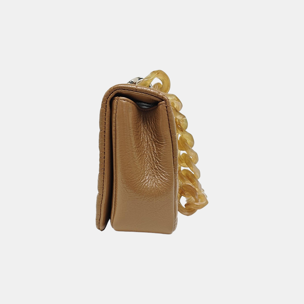 Lola Small Quilted Lambskin Beige