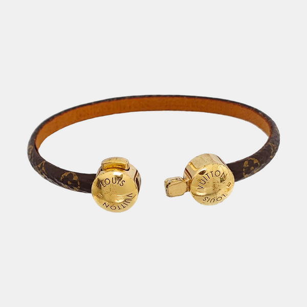 HISTORIC MINI MONOGRAM Leather Brown Bangle