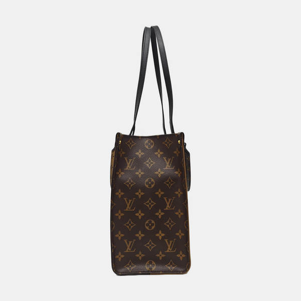 ONTHEGO MM Monogram Coated Canvas Brown