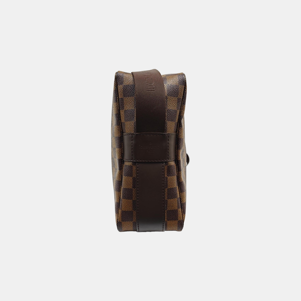 NAVIGLIO MM Damier Ebene Coated Canvas Brown