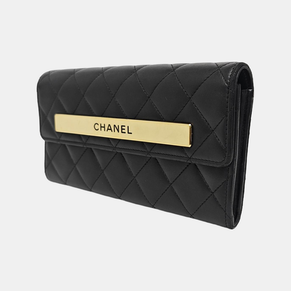 Quilted Lambskin Wallet Black