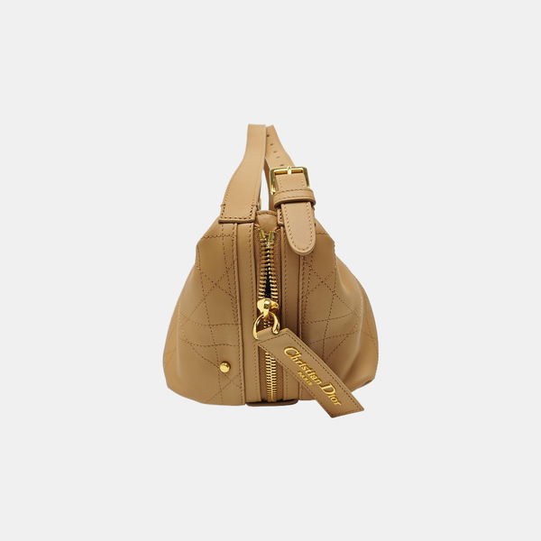 D-Journey Medium Cannage Calfskin Brown
