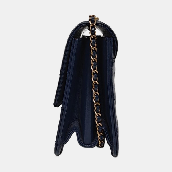 BEAUTY LOCK Quilted Lambskin Blue