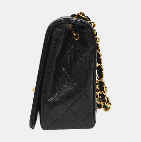 Medium Quilted Lambskin Black