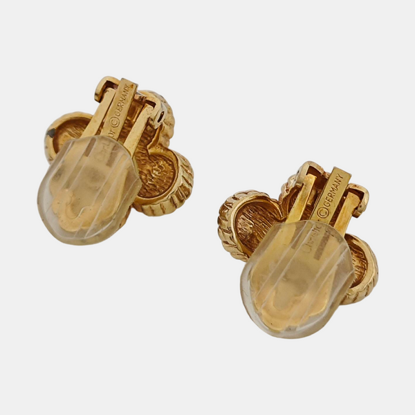 Metal Gold Clip On Earrings