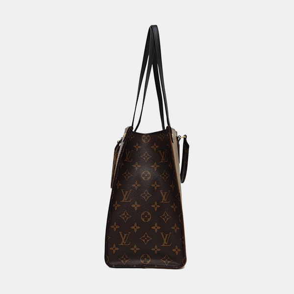 ONTHEGO MM Monogram Coated Canvas Brown