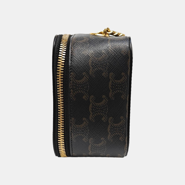 TRIOMPHE Small Quilted Coated Canvas Black