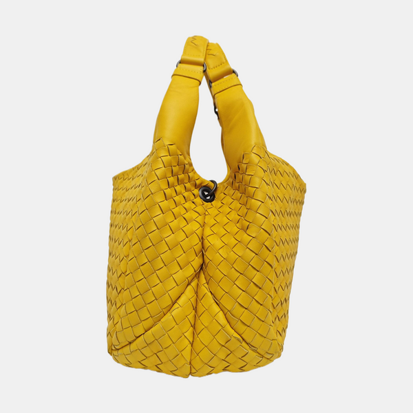 Lambskin Top Handle Bag Yellow