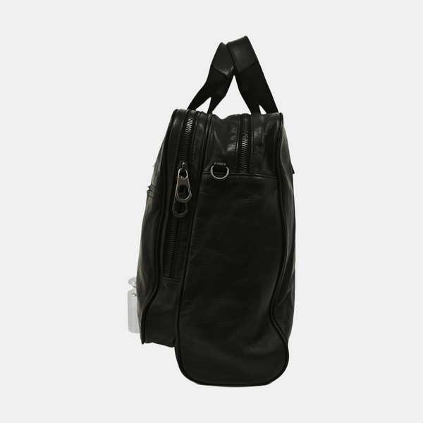 Calfskin Top Handle Bag Black
