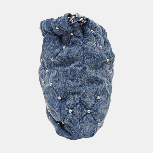 CHANEL 22 Mini Quilted Denim Blue