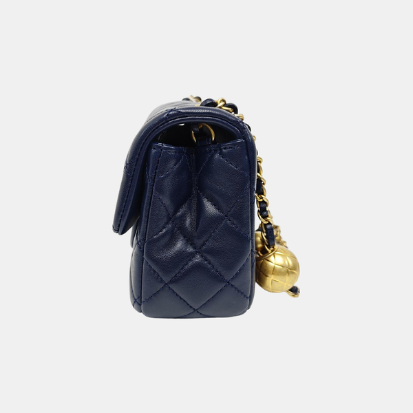 CLASSIC FLAP Mini Quilted Lambskin Blue