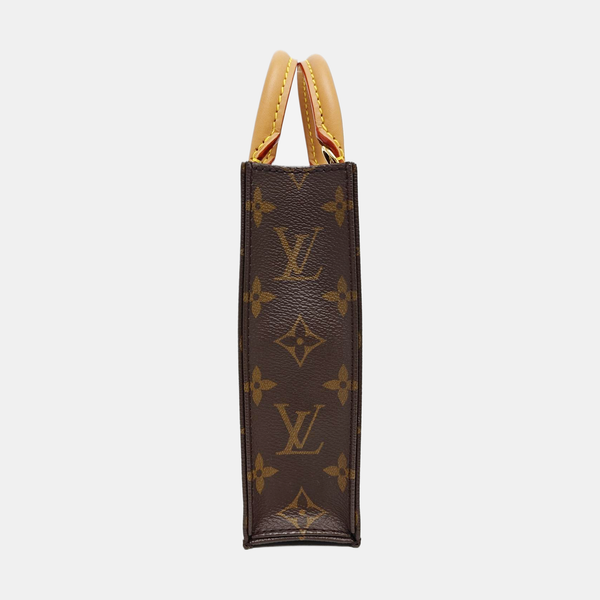 SAC PLAT Mini Monogram Coated Canvas Brown