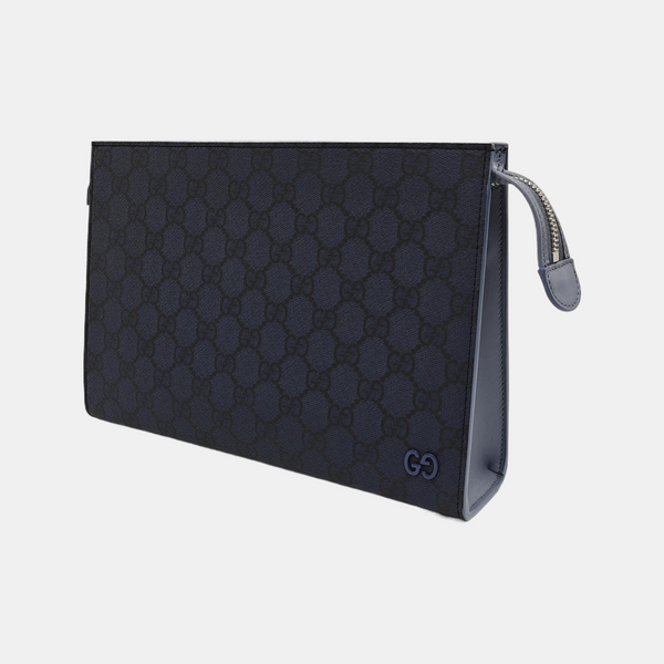 GG Supreme Small Monogram Coated Canvas Blue