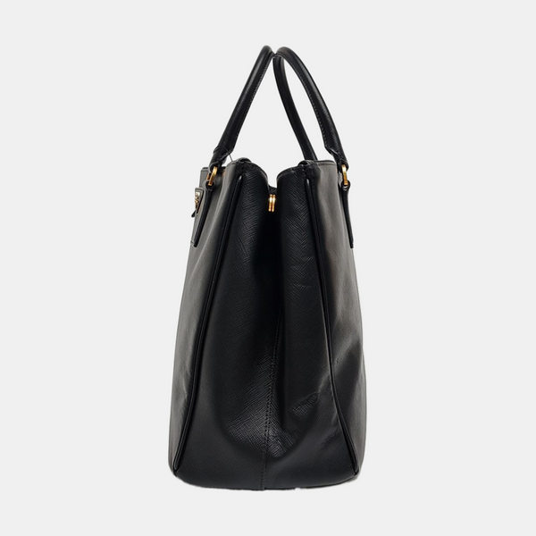 Galleria Extra Large Saffiano Calfskin Black