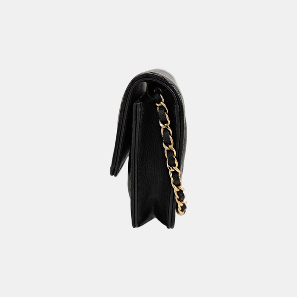 WOC Quilted Grained Calfskin Black